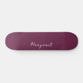 Op maat gemaakte bordeauxrode skateboard – Maak he (Horizontaal)