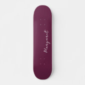 Op maat gemaakte bordeauxrode skateboard – Maak he (Voorkant)