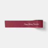 Op maat gemaakte bordeauxrood verjaardag script te satijnen lint (Voorkant)