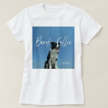 Op maat gemaakte Border Collie-foto met retro blau