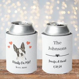 Op maat gemaakte Boston Terrier-huwelijkshouder vo Blikjeskoeler
