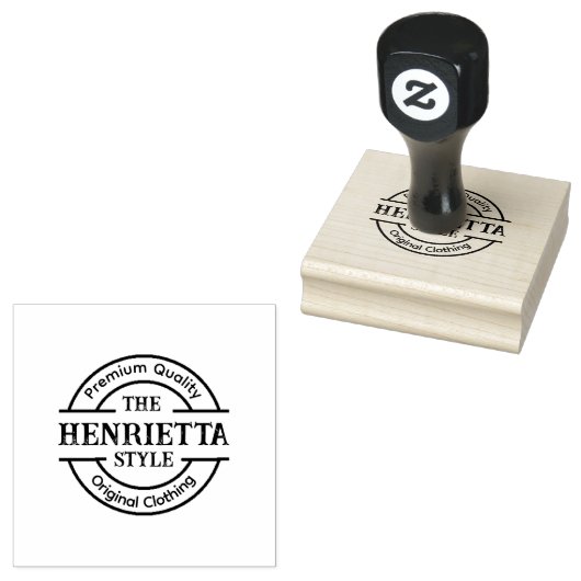 Op maat gemaakte Boutique Stijl Ronde Logo Rubber Rubberstempel (Gestempeld)