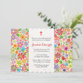 Op maat gemaakte Bright Floral First Community uit Kaart (Staand voorkant)