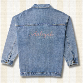 Op maat gemaakte bruidsdenimjas | Roze rood & ivoo Denim Jacket