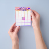 Op maat gemaakte bruidsdouche-bingokaarten flyer (Hand)