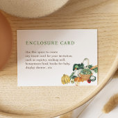 Op maat gemaakte bruidsmeisjesfeest met boerenmark informatiekaartje