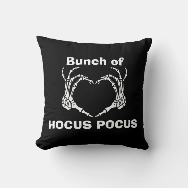 Op maat gemaakte BUNCH OF HOCUS POCUS Skelet Hand  Kussen (Voorkant)