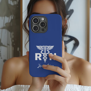 Op maat gemaakte Caduceus RN-verpleegsterkoffer, d iPhone 15 Pro Case