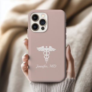 Op maat gemaakte Caduceus telefoonhoesje cadeau vo iPhone 15 Pro Case
