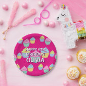 Op maat gemaakte cakeekafdruk voor kinderen op fee papieren bordje (Feest)