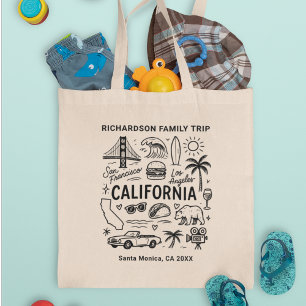 Op maat gemaakte California-familiereis Tote Bag