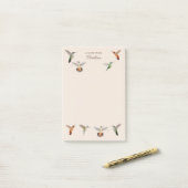 Op maat gemaakte Californische kolibries Post-it® Notes (Op bureau)