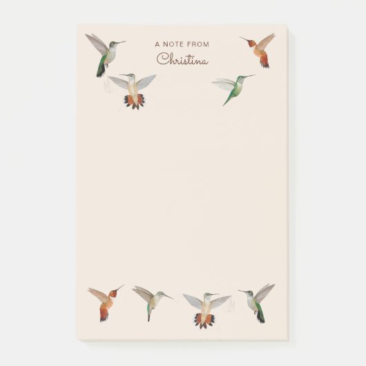 Op maat gemaakte Californische kolibries Post-it® Notes (Voorkant)