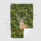 Op maat gemaakte camouflage herten golfhanddoek (Insitu)