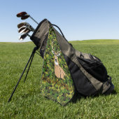 Op maat gemaakte camouflage herten golfhanddoek (Groen)