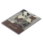 Op maat gemaakte camouflage vogel patchwork look b notitieboek (Linkerzijde)