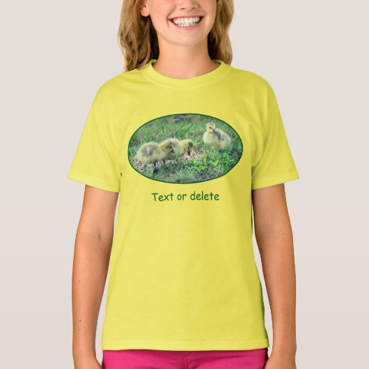 Op maat gemaakte Canadese Gans Babys Wilde Natuur T-shirt (Voorkant)