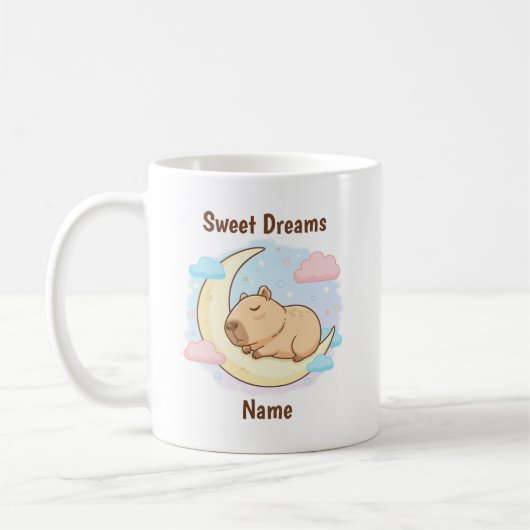 Op maat gemaakte Capybara mok voor zachte dromen (Links)