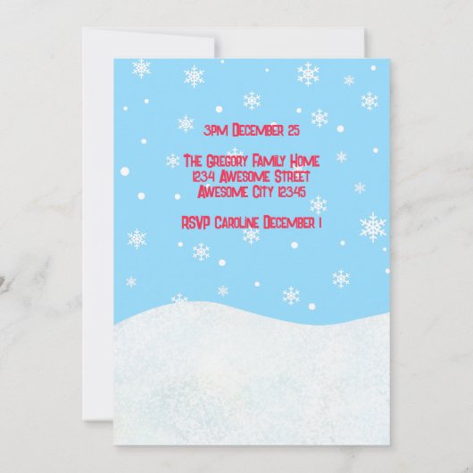 Op maat gemaakte Capybara Pun Capy Kerstmis Famili Kaart (Achterkant)