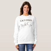 Op maat gemaakte Cat Mom bruin script Grappige hui Trui (Voorkant volledig)