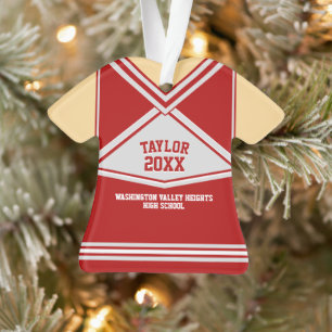 Op maat gemaakte cheerleader-uniform in schoolkleu ornament