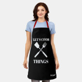 Op maat gemaakte chefsschort met grappige quote - schort (Gedragen)