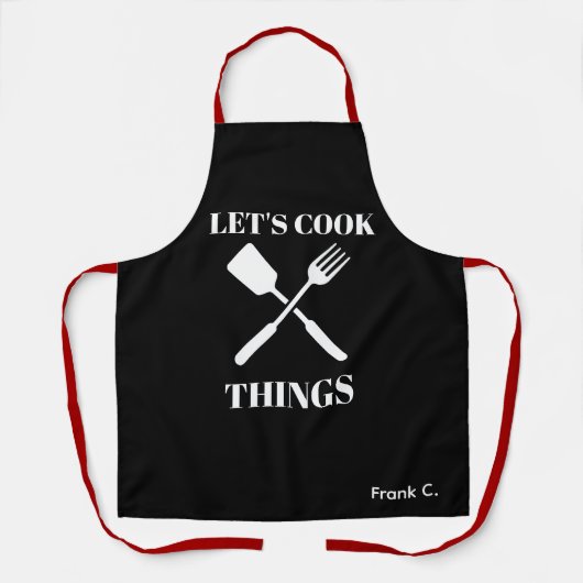 Op maat gemaakte chefsschort met grappige quote - schort (Voorkant)