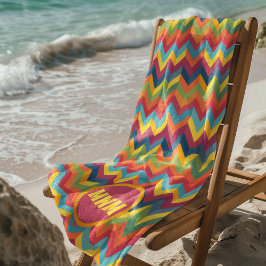 Op maat gemaakte chevron strepen monogram badhandd strandlaken