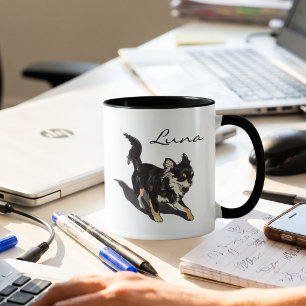 Op maat gemaakte Chihuahua kunst mok met gepersona