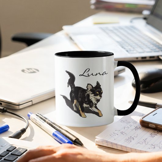 Op maat gemaakte Chihuahua kunst mok met gepersona