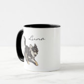 Op maat gemaakte Chihuahua kunst mok met gepersona (Voorkant links)