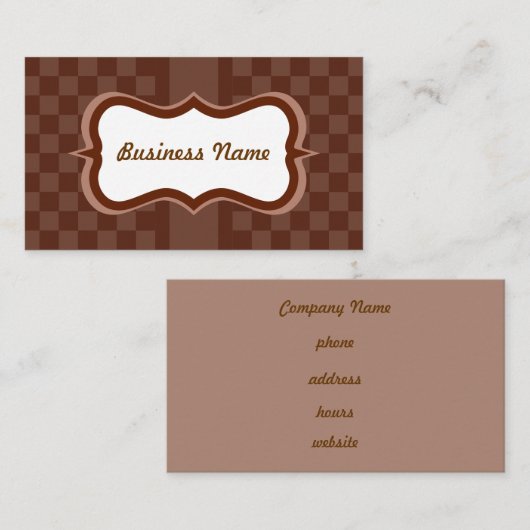 Op maat gemaakte chocolade visitekaartje (Voorkant / Achterkant)