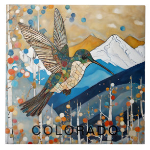 Op maat gemaakte Colorado bergkolibrie Tegeltje
