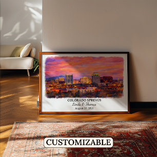 Op maat gemaakte Colorado Springs muurkunst, Color Poster