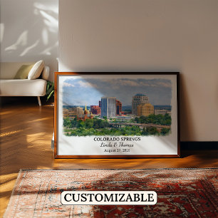 Op maat gemaakte Colorado Springs wanddecoratie, C Poster