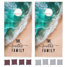 Op maat gemaakte Cornhole Sets voor Strandhuis Fam