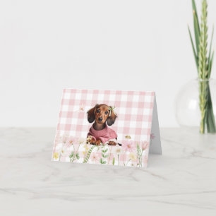 Op maat gemaakte Dachshund kaart voor elke gelegen