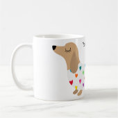 Op maat gemaakte Dachshund mok (Links)