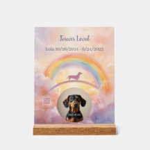 Op maat gemaakte Dachshund Regenboogbrug Acryl bor