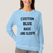 Op maat gemaakte dames BASIC T-SHIRT MET LANGE MOU (Voorkant)