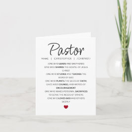 Op maat gemaakte Dank Je Wel Pastoor Groetkaart Kaart