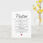 Op maat gemaakte dankjewel pastor kaart (Gele Bloem)