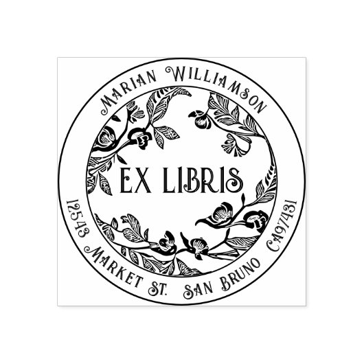 Op maat gemaakte Deco Ex Libris-boekenlegger met b Rubberstempel (Afrduk)