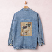 Op maat gemaakte denim jack met bedrukte achterkan jacket (Hangar)