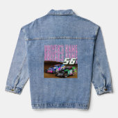 Op maat gemaakte denim jas met driver foto jacket (Achterkant)
