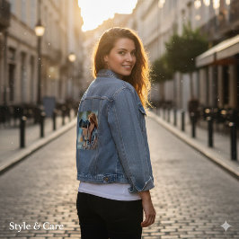 Op maat gemaakte denimjas met jouw afbeelding of k denim jacket