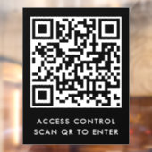 Op maat gemaakte deurvergrendeling QR-code scannen Raamsticker (Vel 2)