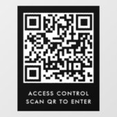 Op maat gemaakte deurvergrendeling QR-code scannen Raamsticker (Vel)