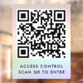 Op maat gemaakte deurvergrendeling QR-code scannen Raamsticker (Vel 2)