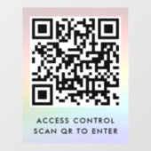 Op maat gemaakte deurvergrendeling QR-code scannen Raamsticker (Vel)